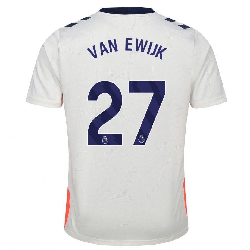 Danxen Herren Milan Van Ewijk #27 Weiß Orange Königsblau Auswärtstrikot Trikot 2026/27 T-Shirt