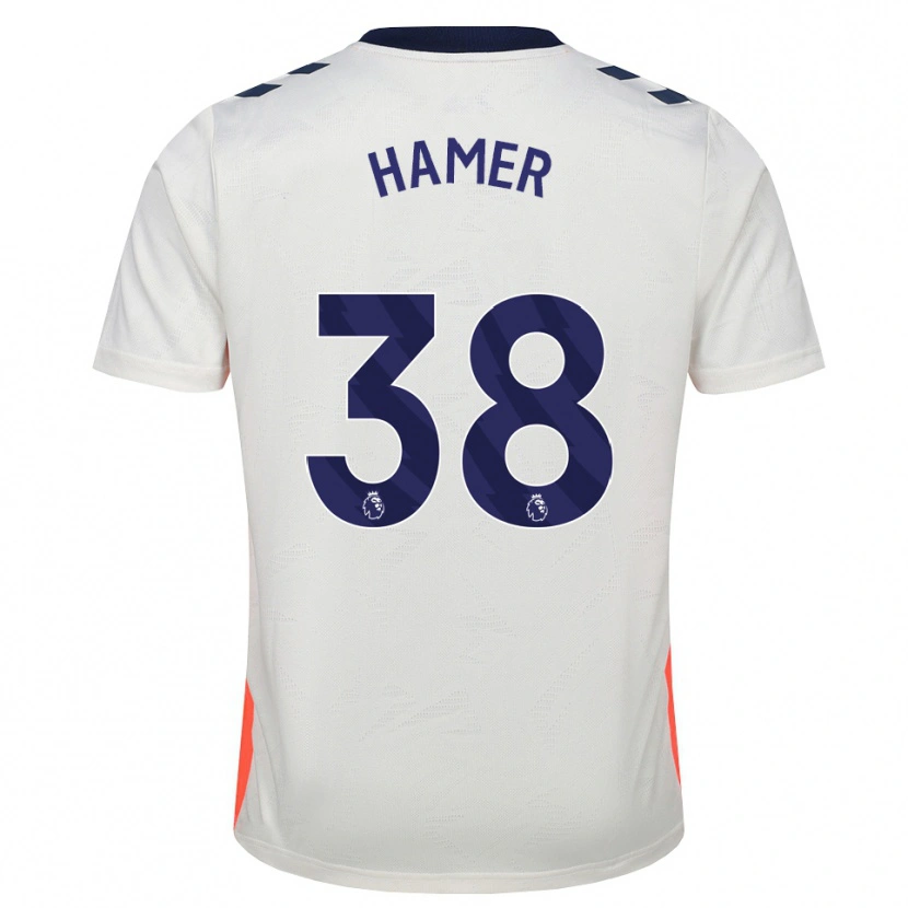 Danxen Herren Gustavo Hamer #38 Weiß Orange Königsblau Auswärtstrikot Trikot 2026/27 T-Shirt