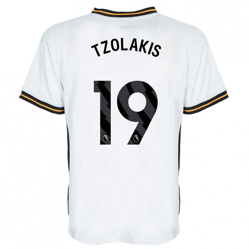 Danxen Herren Konstantinos Tzolakis #19 Weiß Orange Schwarz Auswärtstrikot Trikot 2026/27 T-Shirt