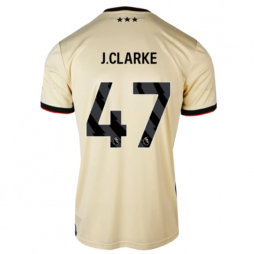 Danxen Herren Jack Clarke #47 Zitronen-Chiffon Schwarz Rot Auswärtstrikot Trikot 2026/27 T-Shirt