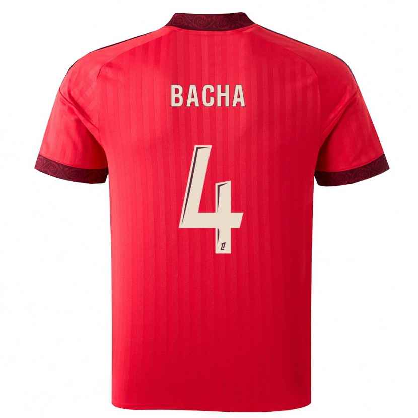 Danxen Herren Selma Bacha #4 Burgund Rot Weiß Auswärtstrikot Trikot 2026/27 T-Shirt