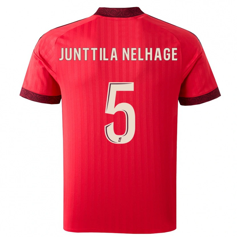 Danxen Herren Elma Junttila Nelhage #5 Burgund Rot Weiß Auswärtstrikot Trikot 2026/27 T-Shirt