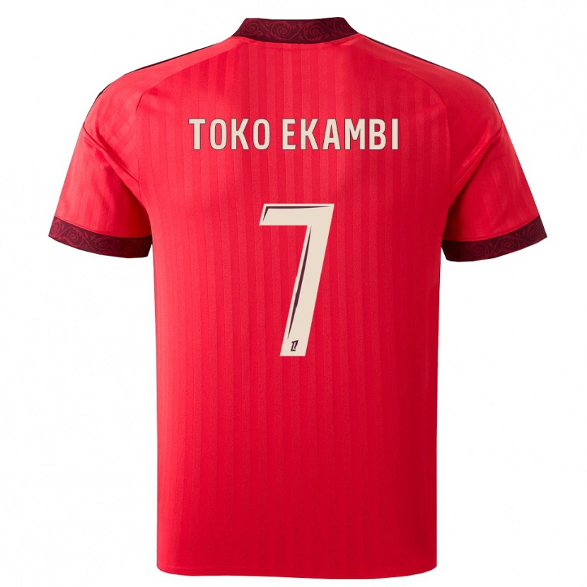 Danxen Herren Karl Toko Ekambi #7 Burgund Rot Weiß Auswärtstrikot Trikot 2026/27 T-Shirt