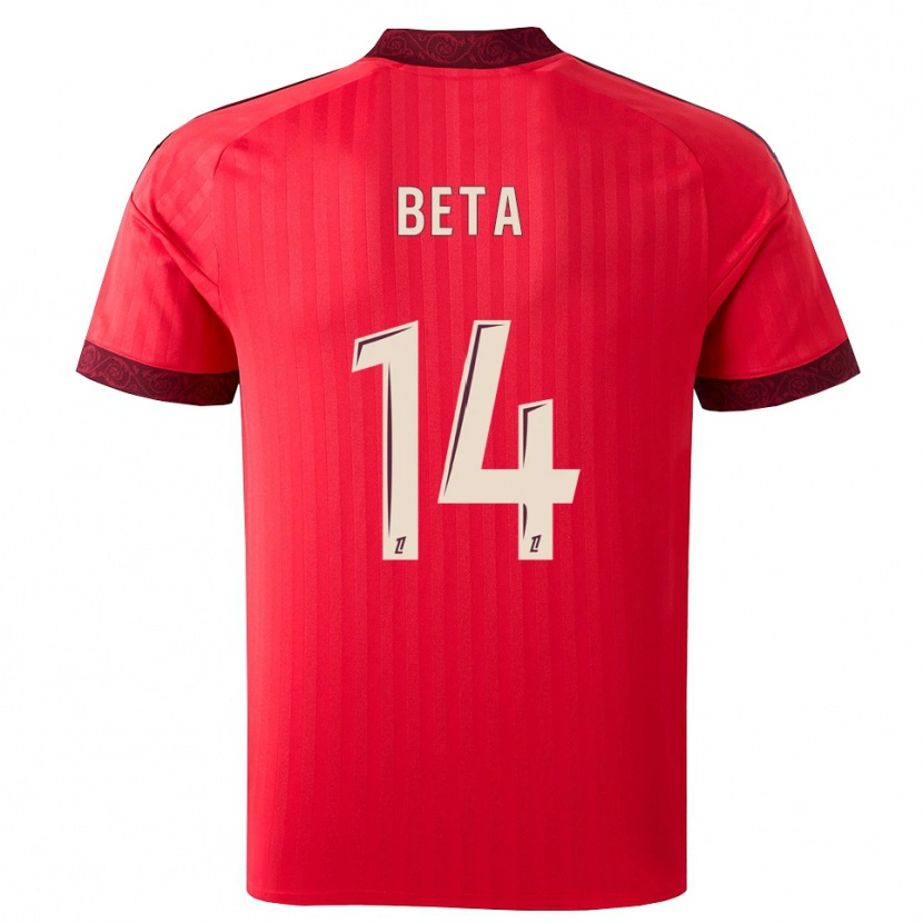 Danxen Herren Nathanaël Beta #14 Burgund Rot Weiß Auswärtstrikot Trikot 2026/27 T-Shirt