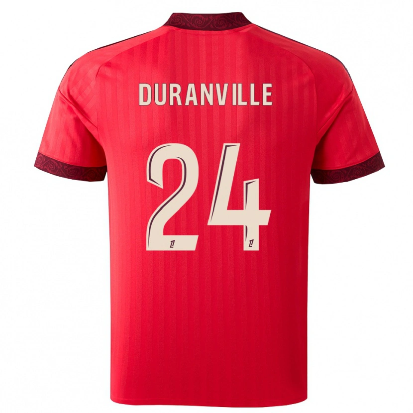 Danxen Herren Julien Duranville #24 Burgund Rot Weiß Auswärtstrikot Trikot 2026/27 T-Shirt
