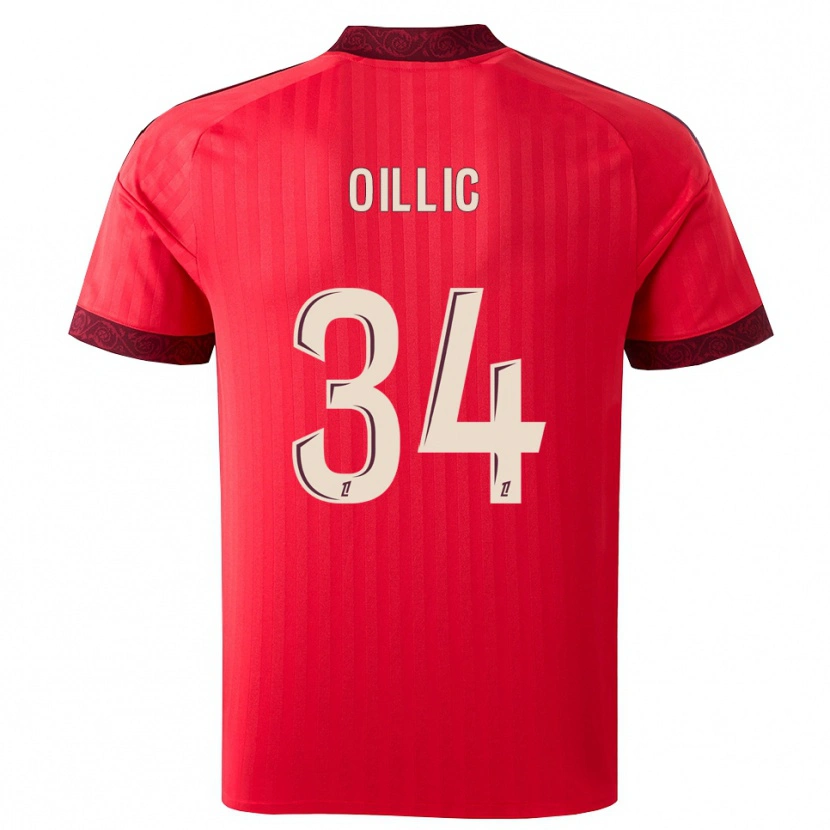 Danxen Herren Laureen Oillic #34 Burgund Rot Weiß Auswärtstrikot Trikot 2026/27 T-Shirt