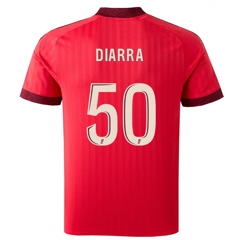 Danxen Herren Lassine Diarra #50 Burgund Rot Weiß Auswärtstrikot Trikot 2026/27 T-Shirt