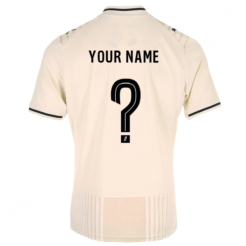 Danxen Herren Ihren Namen #0 Altgold Schwarz Antikweiß Auswärtstrikot Trikot 2026/27 T-Shirt