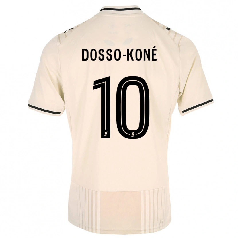 Danxen Herren Namory Dosso-Koné #10 Altgold Schwarz Antikweiß Auswärtstrikot Trikot 2026/27 T-Shirt