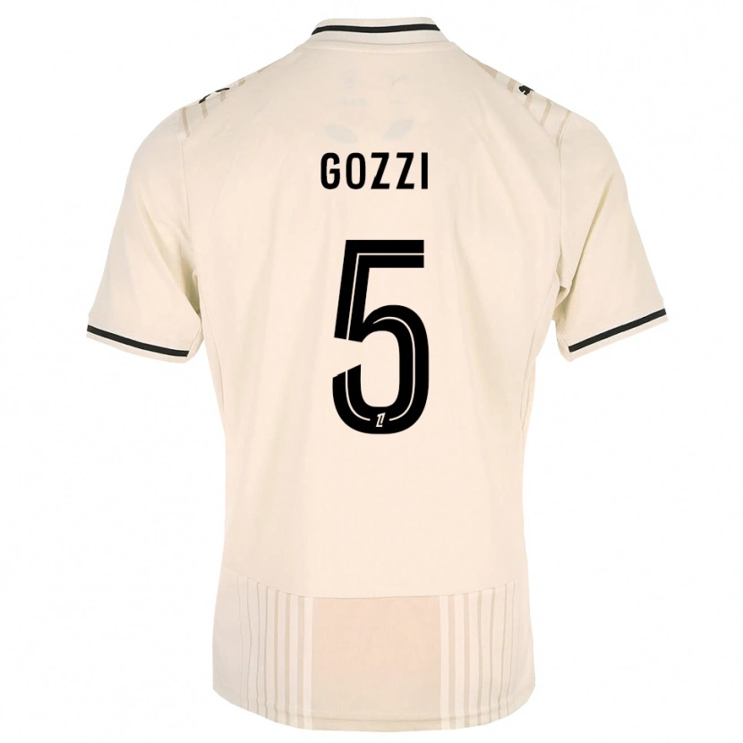 Danxen Herren Paolo Gozzi #5 Altgold Schwarz Antikweiß Auswärtstrikot Trikot 2026/27 T-Shirt