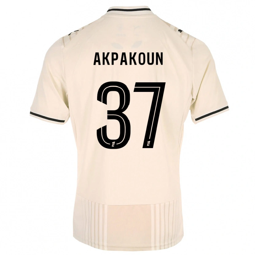 Danxen Herren Tom Akpakoun #37 Altgold Schwarz Antikweiß Auswärtstrikot Trikot 2026/27 T-Shirt