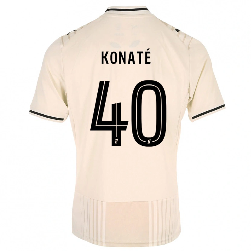 Danxen Herren Hillel Konaté #40 Altgold Schwarz Antikweiß Auswärtstrikot Trikot 2026/27 T-Shirt