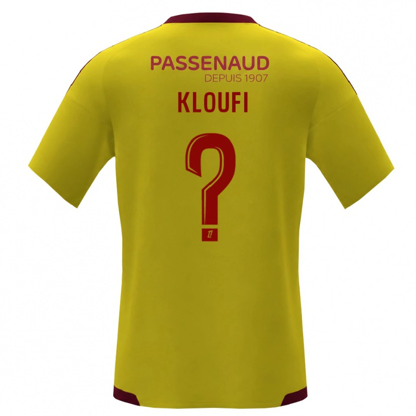 Danxen Herren Younes Kloufi #0 Gelb Rot Grün Auswärtstrikot Trikot 2026/27 T-Shirt