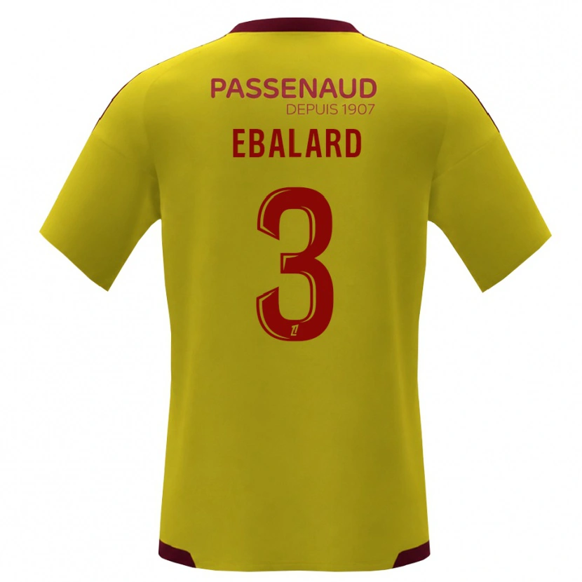 Danxen Herren Yannick Ebalard #3 Gelb Rot Grün Auswärtstrikot Trikot 2026/27 T-Shirt
