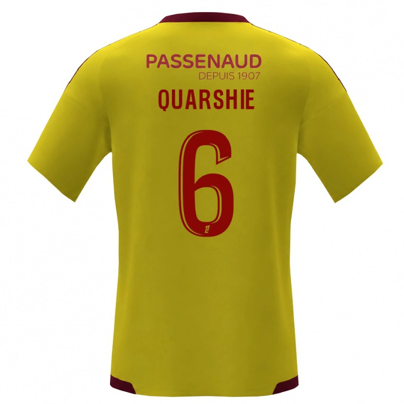 Danxen Herren Edwin Quarshie #6 Gelb Rot Grün Auswärtstrikot Trikot 2026/27 T-Shirt