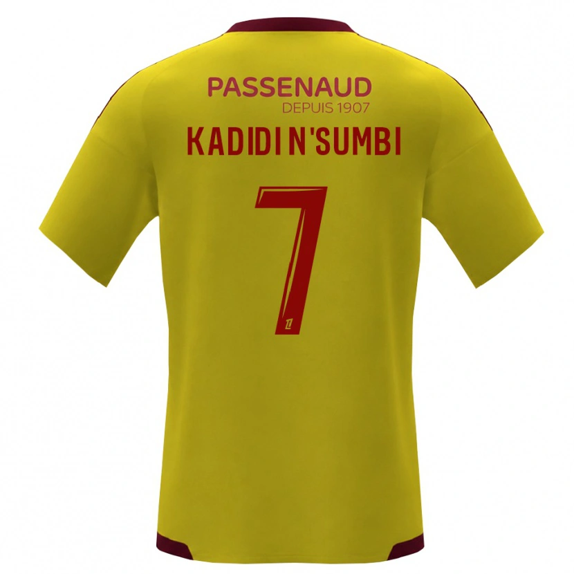 Danxen Herren Andy Junior Kadidi N'sumbi #7 Gelb Rot Grün Auswärtstrikot Trikot 2026/27 T-Shirt