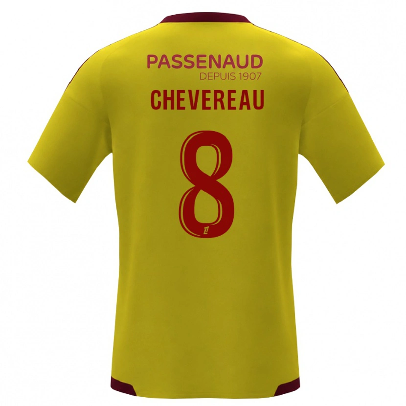 Danxen Herren Arthur Chevereau #8 Gelb Rot Grün Auswärtstrikot Trikot 2026/27 T-Shirt