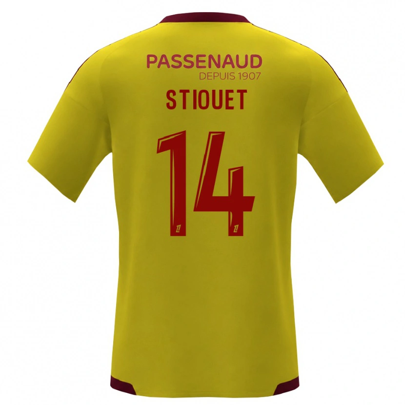 Danxen Herren Ayoub Stiouet #14 Gelb Rot Grün Auswärtstrikot Trikot 2026/27 T-Shirt