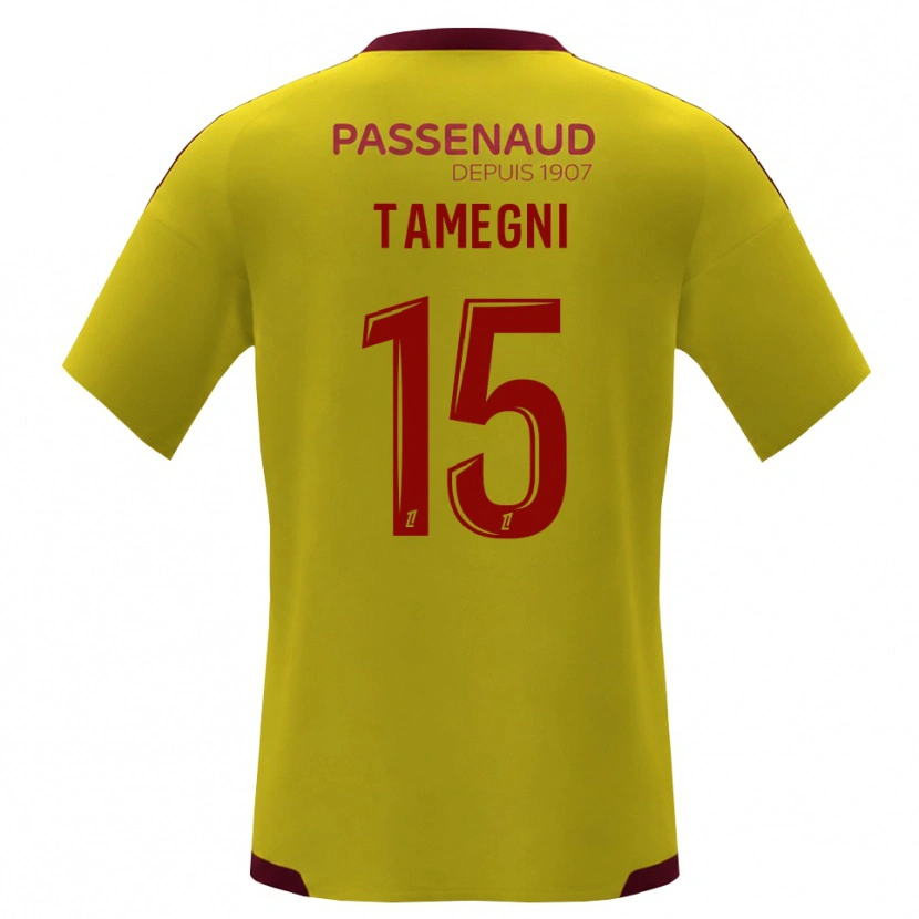 Danxen Herren Samuel Tamegni #15 Gelb Rot Grün Auswärtstrikot Trikot 2026/27 T-Shirt