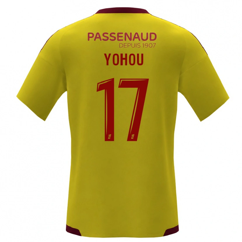 Danxen Herren Samuel Yohou #17 Gelb Rot Grün Auswärtstrikot Trikot 2026/27 T-Shirt