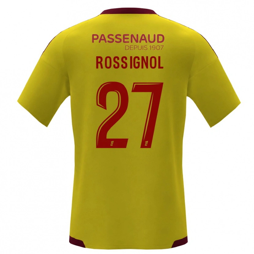 Danxen Herren Martin Rossignol #27 Gelb Rot Grün Auswärtstrikot Trikot 2026/27 T-Shirt