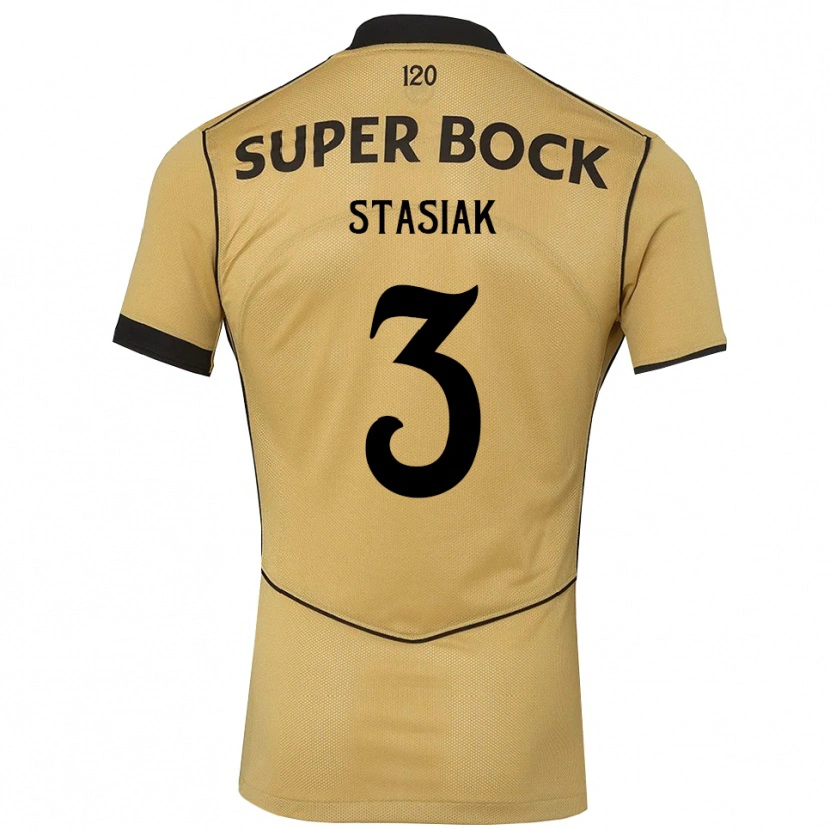 Danxen Herren Jakub Stasiak #3 Goldgelb Schwarz Auswärtstrikot Trikot 2026/27 T-Shirt