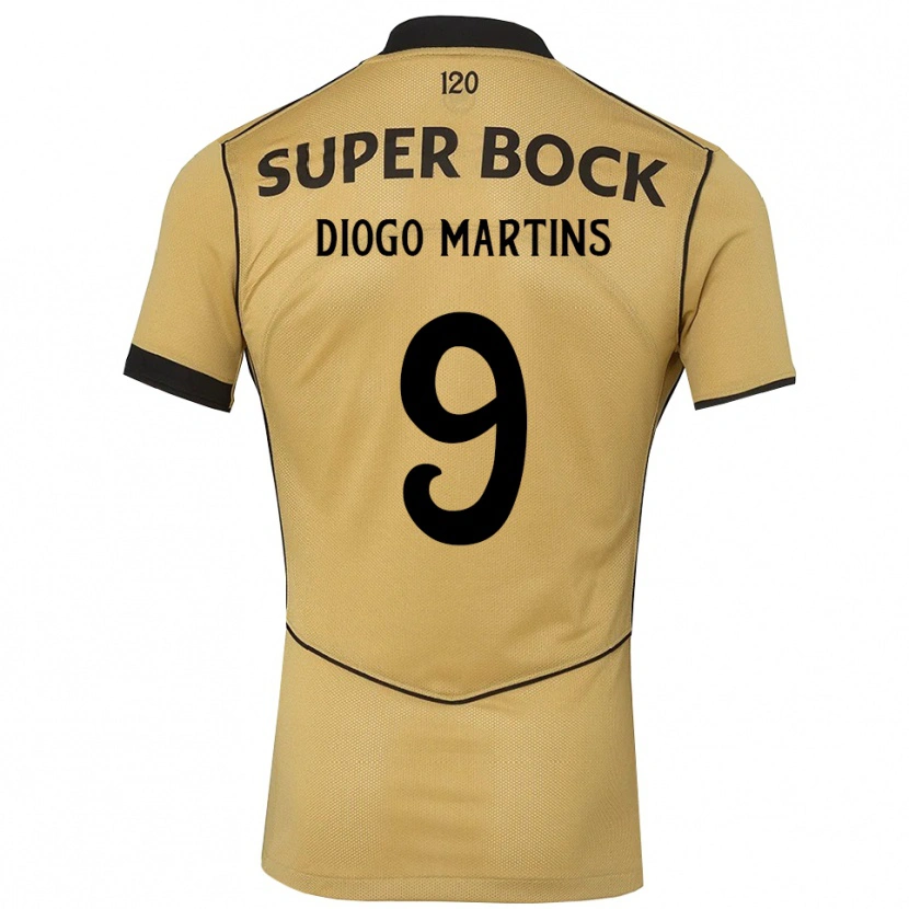 Danxen Herren Diogo Martins #9 Goldgelb Schwarz Auswärtstrikot Trikot 2026/27 T-Shirt