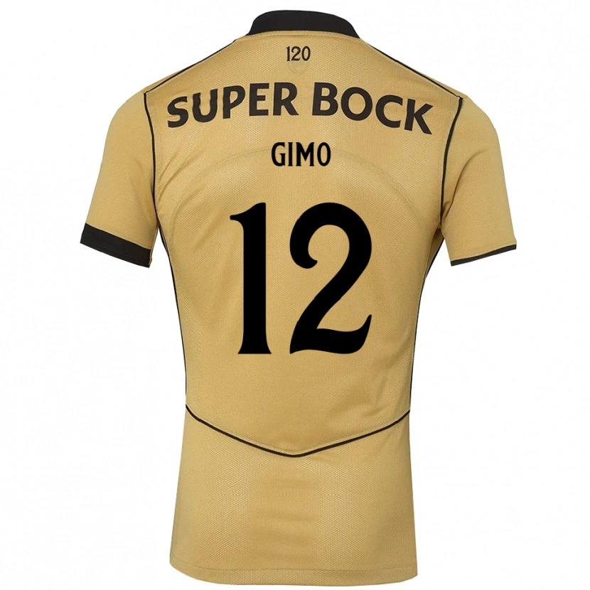 Danxen Herren Tiago Gimo #12 Goldgelb Schwarz Auswärtstrikot Trikot 2026/27 T-Shirt