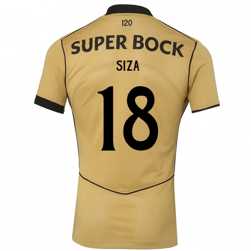 Danxen Herren Sergio Siza #18 Goldgelb Schwarz Auswärtstrikot Trikot 2026/27 T-Shirt