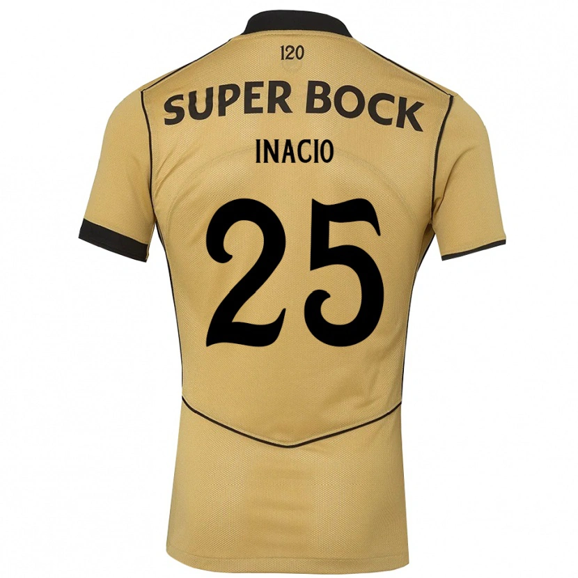 Danxen Herren Gonçalo Inácio #25 Goldgelb Schwarz Auswärtstrikot Trikot 2026/27 T-Shirt