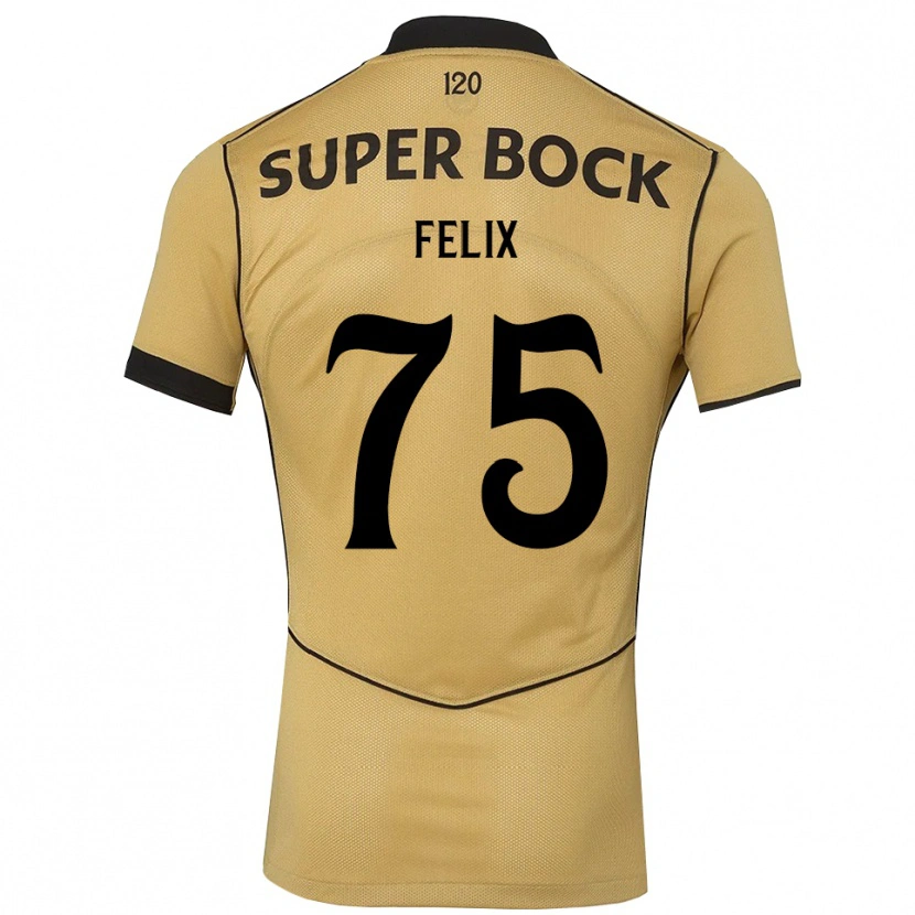Danxen Herren Vando Félix #75 Goldgelb Schwarz Auswärtstrikot Trikot 2026/27 T-Shirt