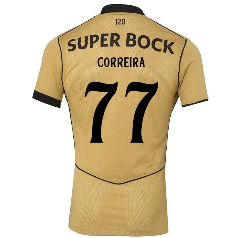 Danxen Herren Alicia Figueiredo Lima Correia #77 Goldgelb Schwarz Auswärtstrikot Trikot 2026/27 T-Shirt
