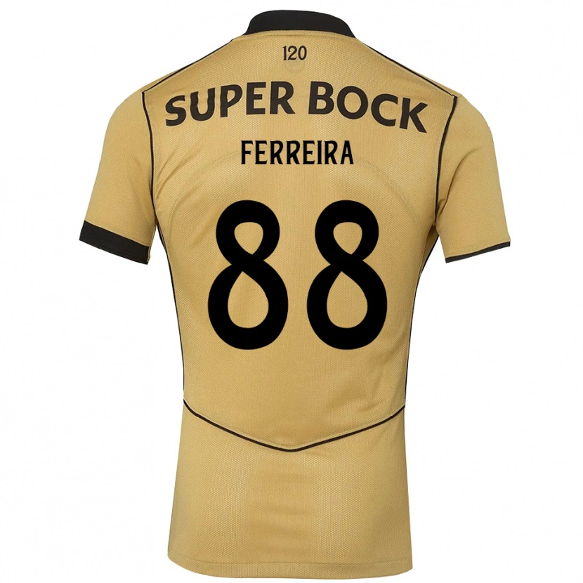 Danxen Herren Tiago Ferreira #88 Goldgelb Schwarz Auswärtstrikot Trikot 2026/27 T-Shirt