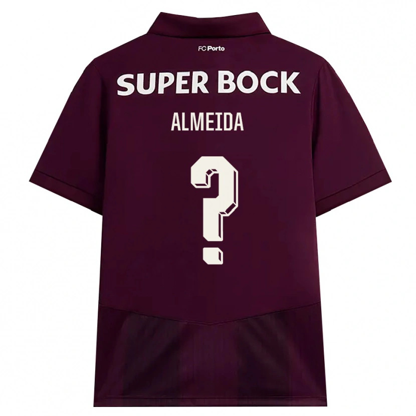 Danxen Herren Tomé Almeida #0 Burgund Weiß Auswärtstrikot Trikot 2026/27 T-Shirt