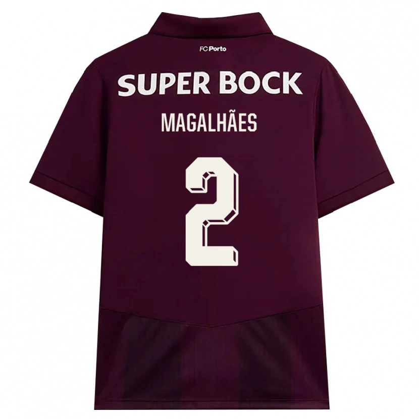 Danxen Herren Rafael Magalhães #2 Burgund Weiß Auswärtstrikot Trikot 2026/27 T-Shirt