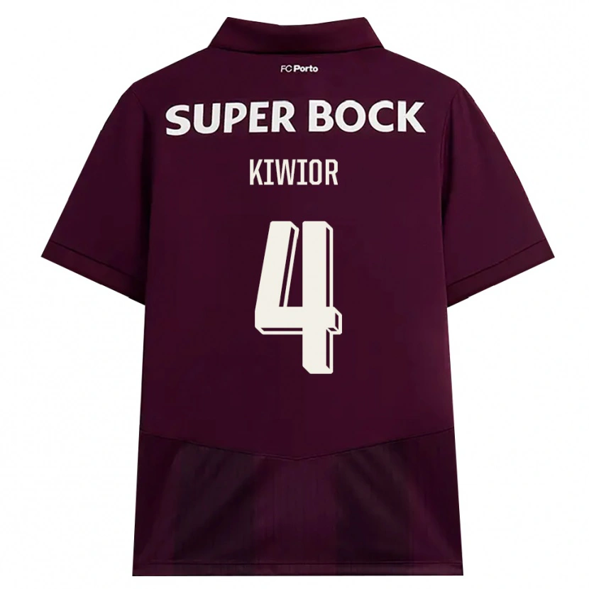Danxen Herren Jakub Kiwior #4 Burgund Weiß Auswärtstrikot Trikot 2026/27 T-Shirt