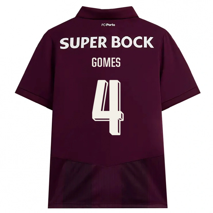 Danxen Herren Salvador Gomes #4 Burgund Weiß Auswärtstrikot Trikot 2026/27 T-Shirt