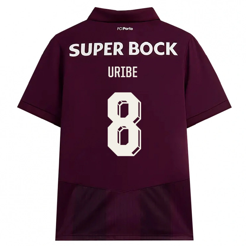 Danxen Herren Mateus Uribe #8 Burgund Weiß Auswärtstrikot Trikot 2026/27 T-Shirt