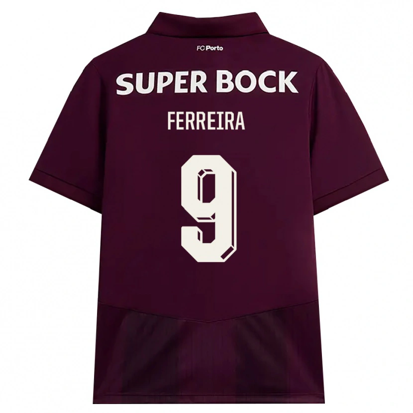 Danxen Herren Cristina Ferreira #9 Burgund Weiß Auswärtstrikot Trikot 2026/27 T-Shirt