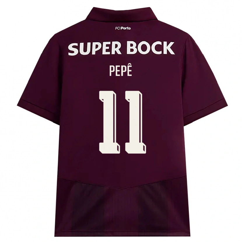 Danxen Herren Pepê #11 Burgund Weiß Auswärtstrikot Trikot 2026/27 T-Shirt