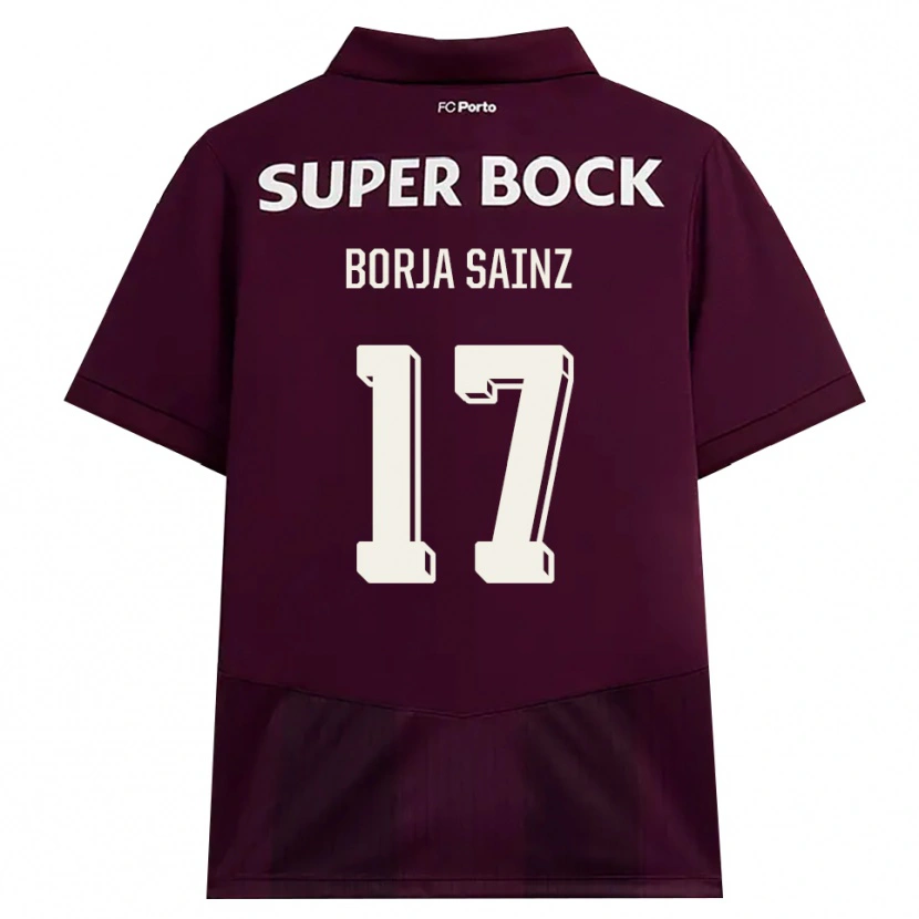 Danxen Herren Borja Sainz #17 Burgund Weiß Auswärtstrikot Trikot 2026/27 T-Shirt