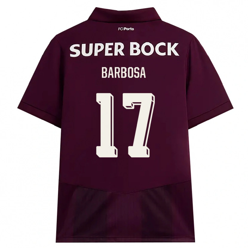Danxen Herren Rúben Barbosa #17 Burgund Weiß Auswärtstrikot Trikot 2026/27 T-Shirt