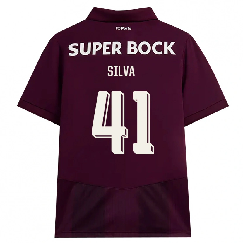 Danxen Herren Gonçalo Silva #41 Burgund Weiß Auswärtstrikot Trikot 2026/27 T-Shirt