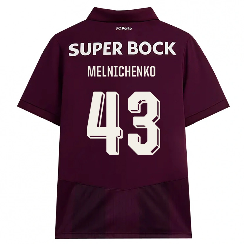 Danxen Herren Trofim Melnichenko #43 Burgund Weiß Auswärtstrikot Trikot 2026/27 T-Shirt