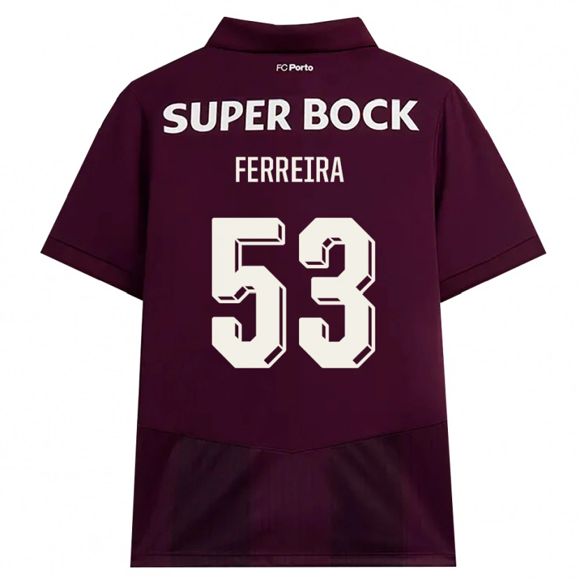 Danxen Herren Eduardo Ferreira #53 Burgund Weiß Auswärtstrikot Trikot 2026/27 T-Shirt