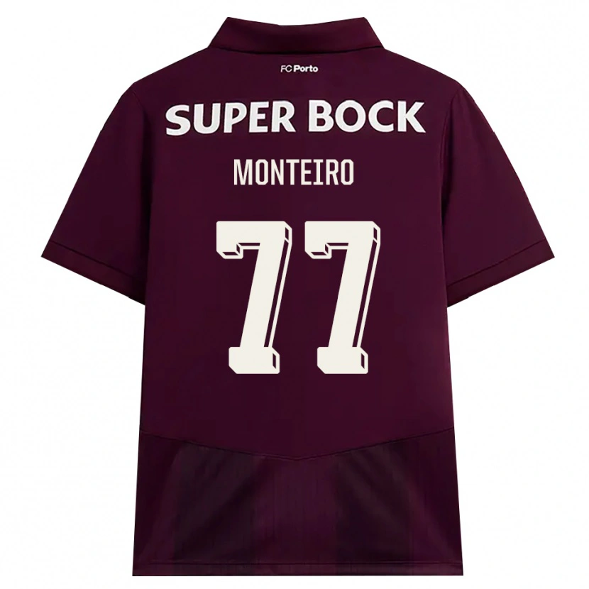 Danxen Herren Rui Monteiro #77 Burgund Weiß Auswärtstrikot Trikot 2026/27 T-Shirt