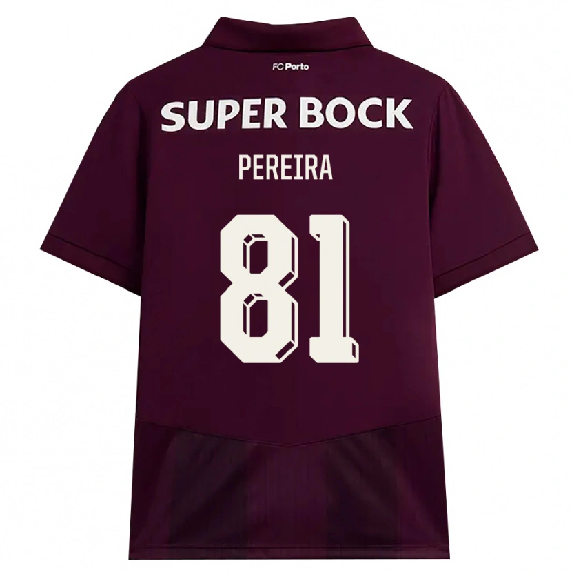 Danxen Herren Martim Pereira #81 Burgund Weiß Auswärtstrikot Trikot 2026/27 T-Shirt