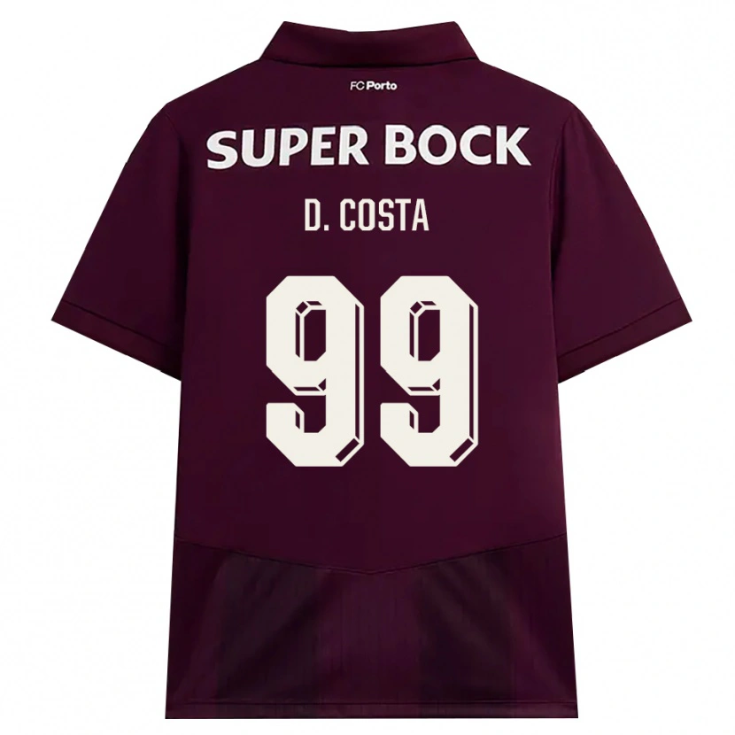 Danxen Herren Diogo Costa #99 Burgund Weiß Auswärtstrikot Trikot 2026/27 T-Shirt