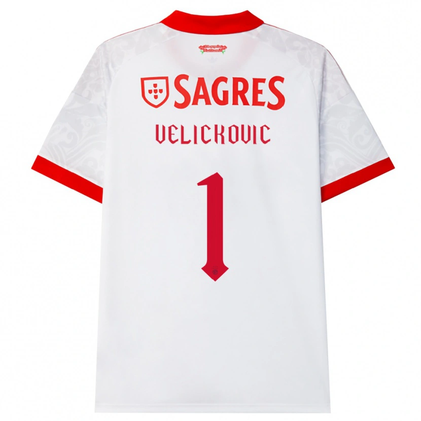 Danxen Herren Luka Velickovic #1 Weiß Rot Gelb Auswärtstrikot Trikot 2026/27 T-Shirt