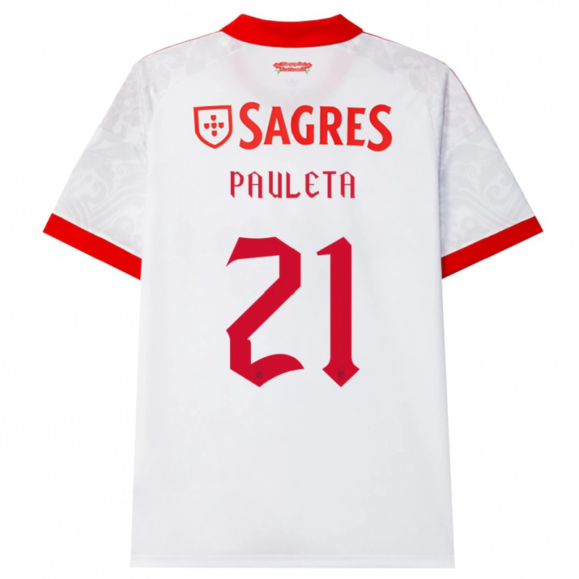 Danxen Herren Pauleta #21 Weiß Rot Gelb Auswärtstrikot Trikot 2026/27 T-Shirt
